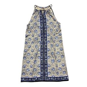 Yellow and Blue Floral Dress